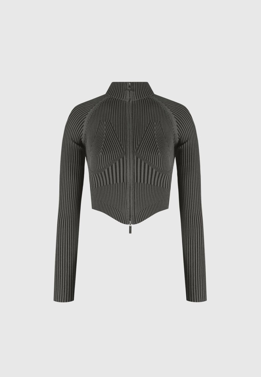 Maniere De Voir Knitted Backless Corset Top | Tops & T Shirts