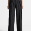 Maniere De Voir Satin Waistband Pinstripe Trousers | Trousers