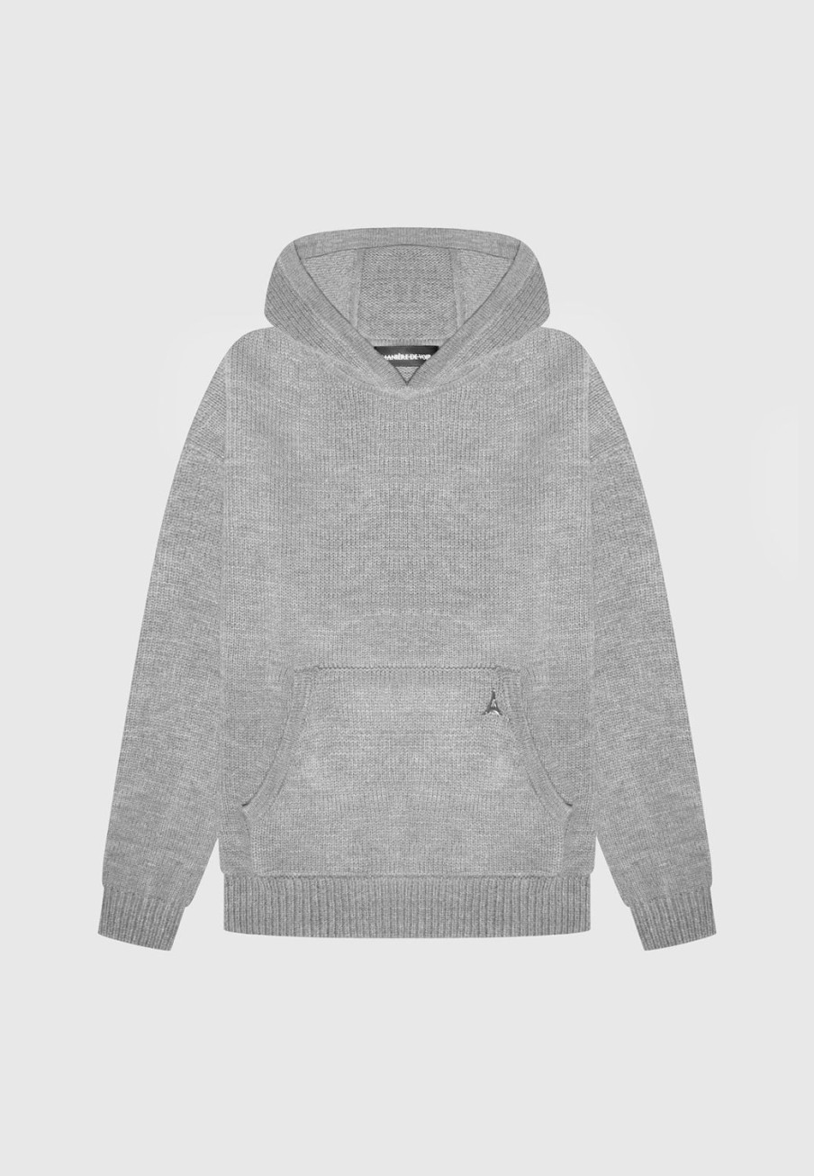 Maniere De Voir Knitted Hoodie Marl | Knitwear