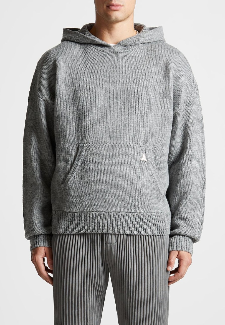 Maniere De Voir Knitted Hoodie Marl | Knitwear