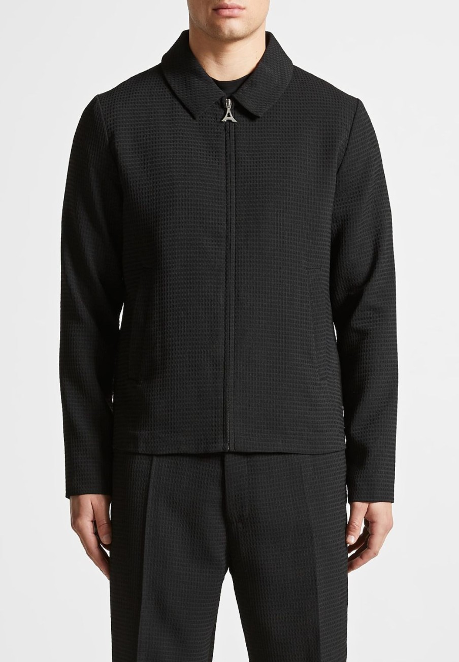 Maniere De Voir Waffle Seersucker Jacket | Modern Tailoring