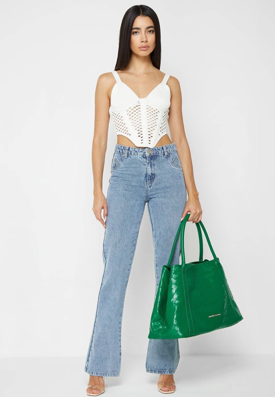 Maniere De Voir Mid Rise Flared Jeans | Jeans