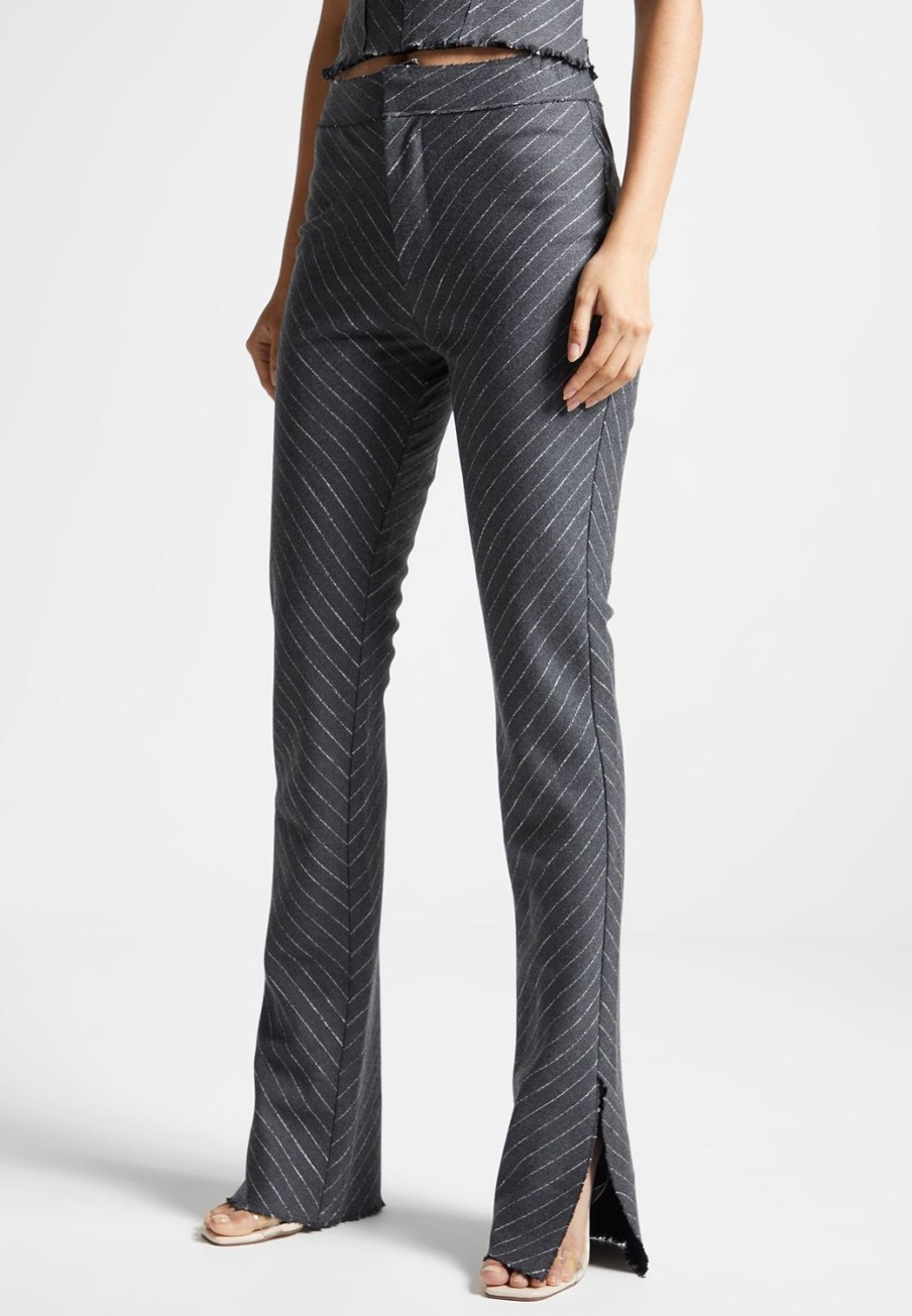 Maniere De Voir Pinstripe Mini Flared Trousers | Trousers