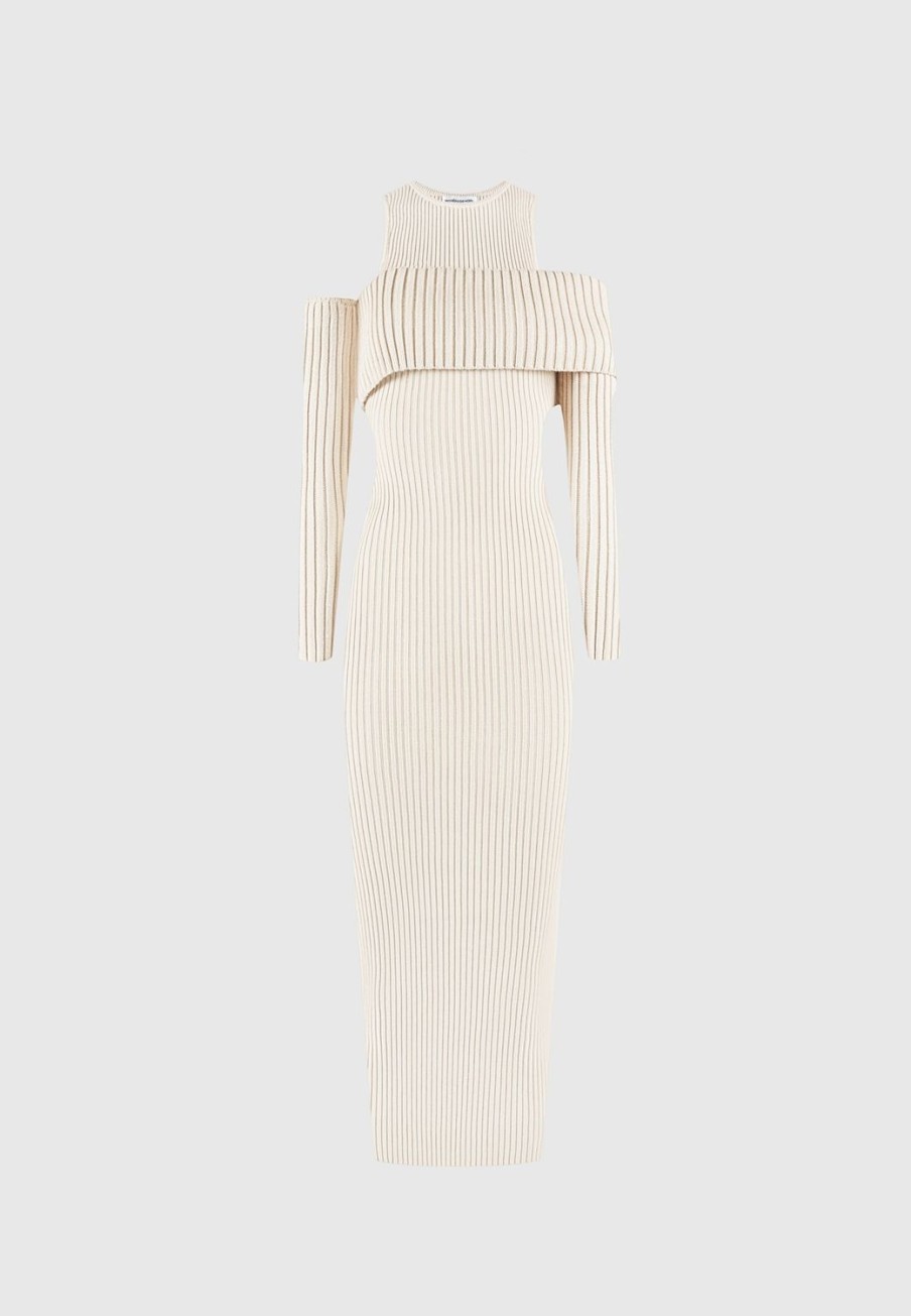 Maniere De Voir Overlay Knitted Midaxi Dress | Knitwear