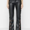 Maniere De Voir Vegan Leather Lace Up Trousers | Trousers