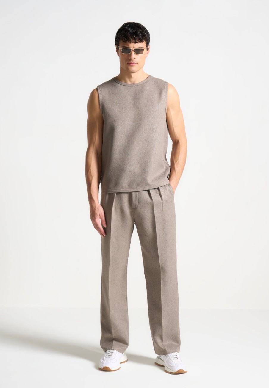 Maniere De Voir Textured Tailored Trousers | Formal Trousers