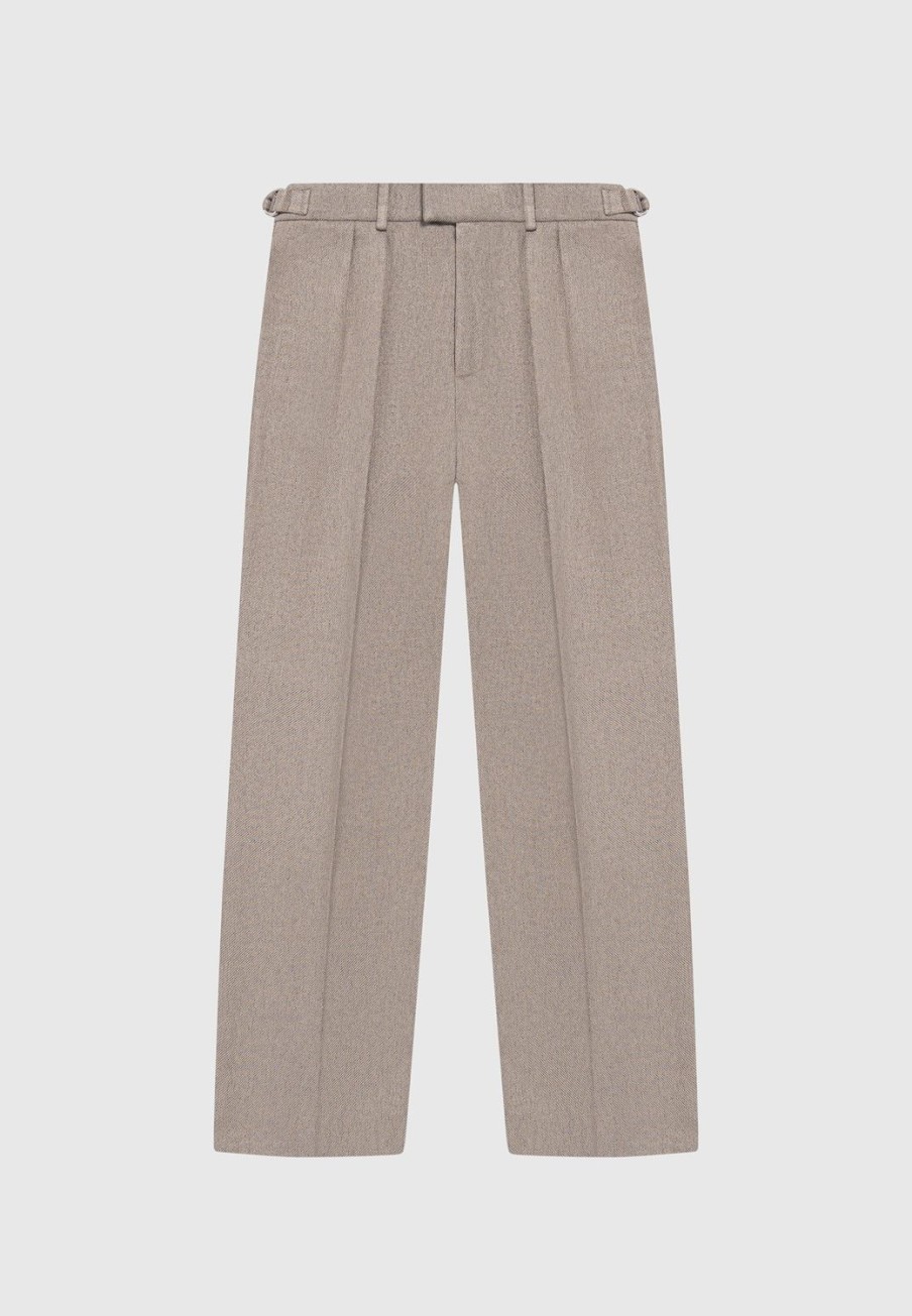 Maniere De Voir Textured Tailored Trousers | Formal Trousers