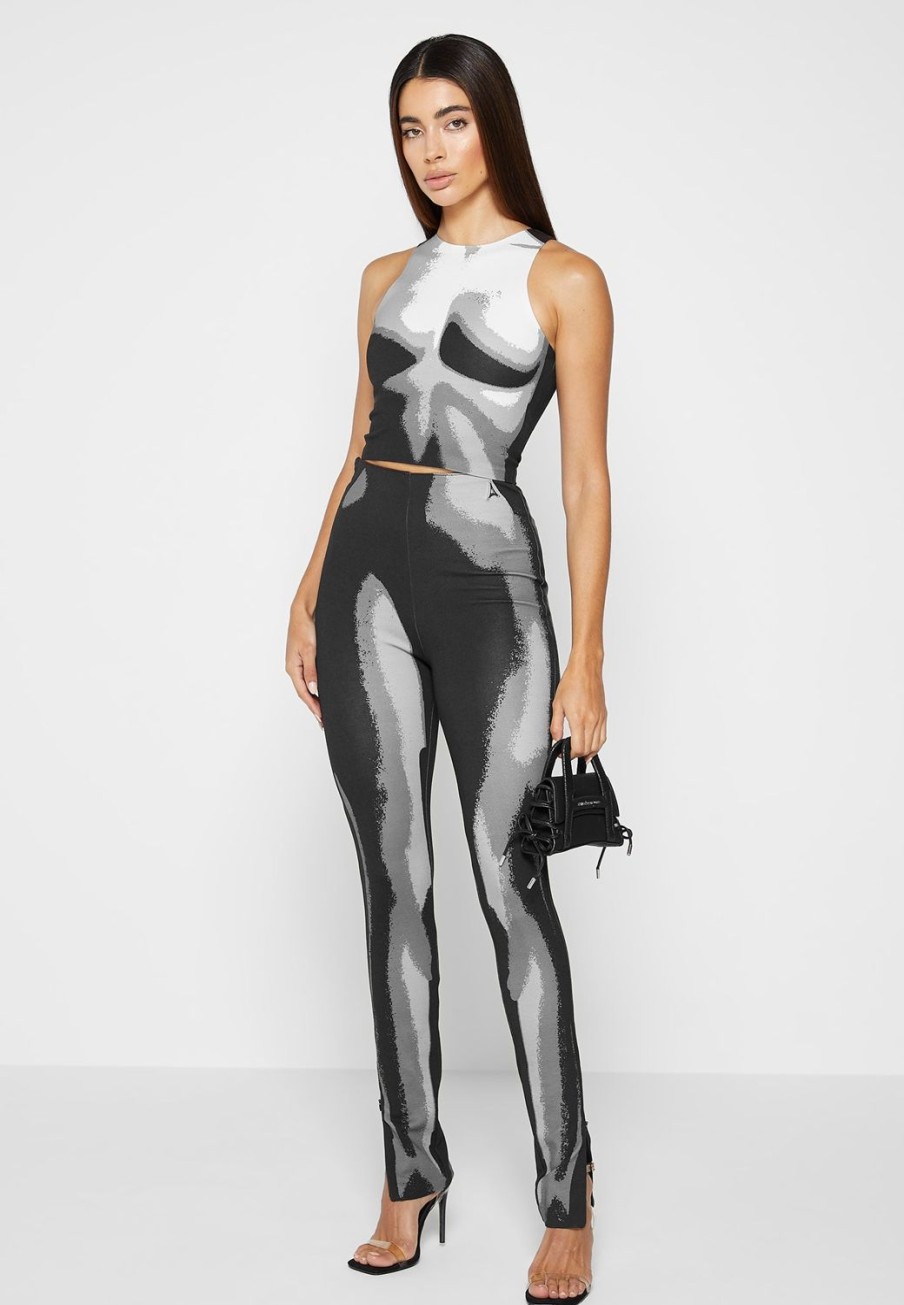 Maniere De Voir Body Print Racer Top | Matching Sets