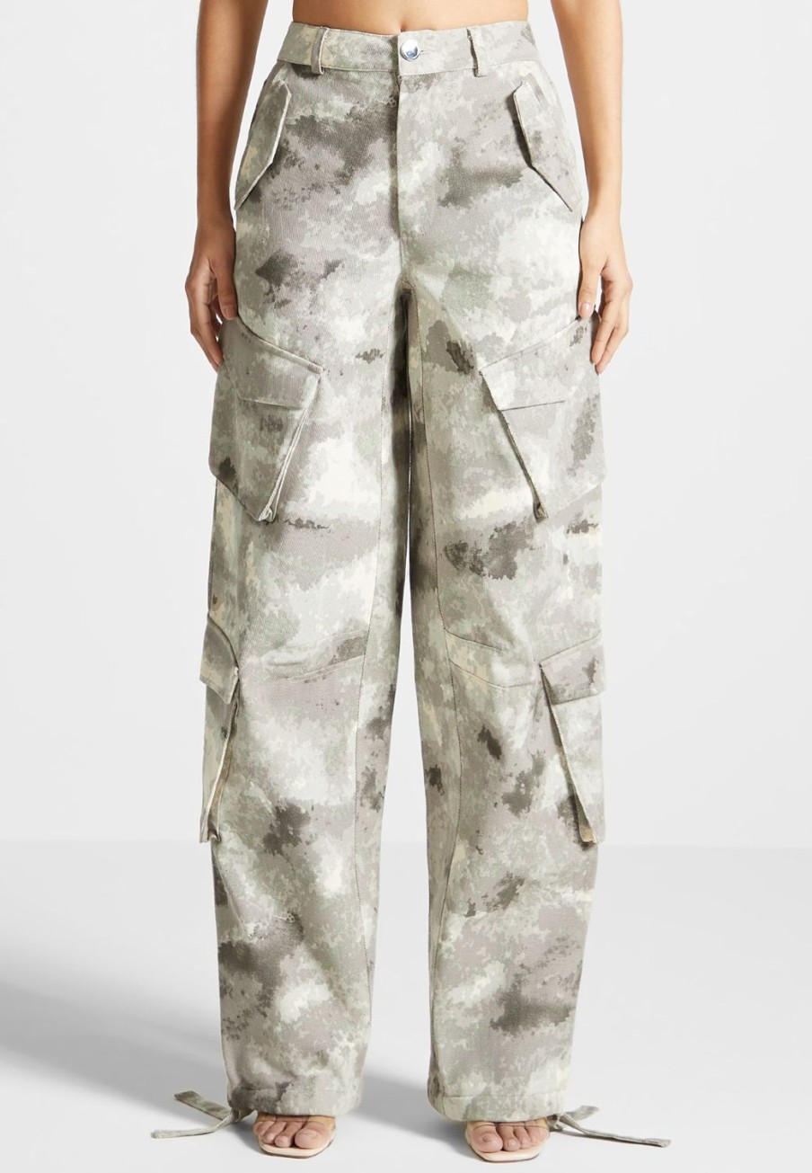 Maniere De Voir High Waisted Camo Cargo Pants | Cargo Pants & Joggers