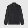 Maniere De Voir Double Breasted Pinstripe Suit Jacket | Modern Tailoring