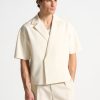 Maniere De Voir Boxy Twill Double Breasted Shirt | Modern Tailoring