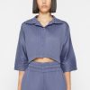 Maniere De Voir Pleated Cropped Shirt | Matching Sets