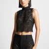 Maniere De Voir Lace Open Back Top | Matching Sets