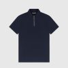 Maniere De Voir Luxe Polo Top With Zip | Polo Tops