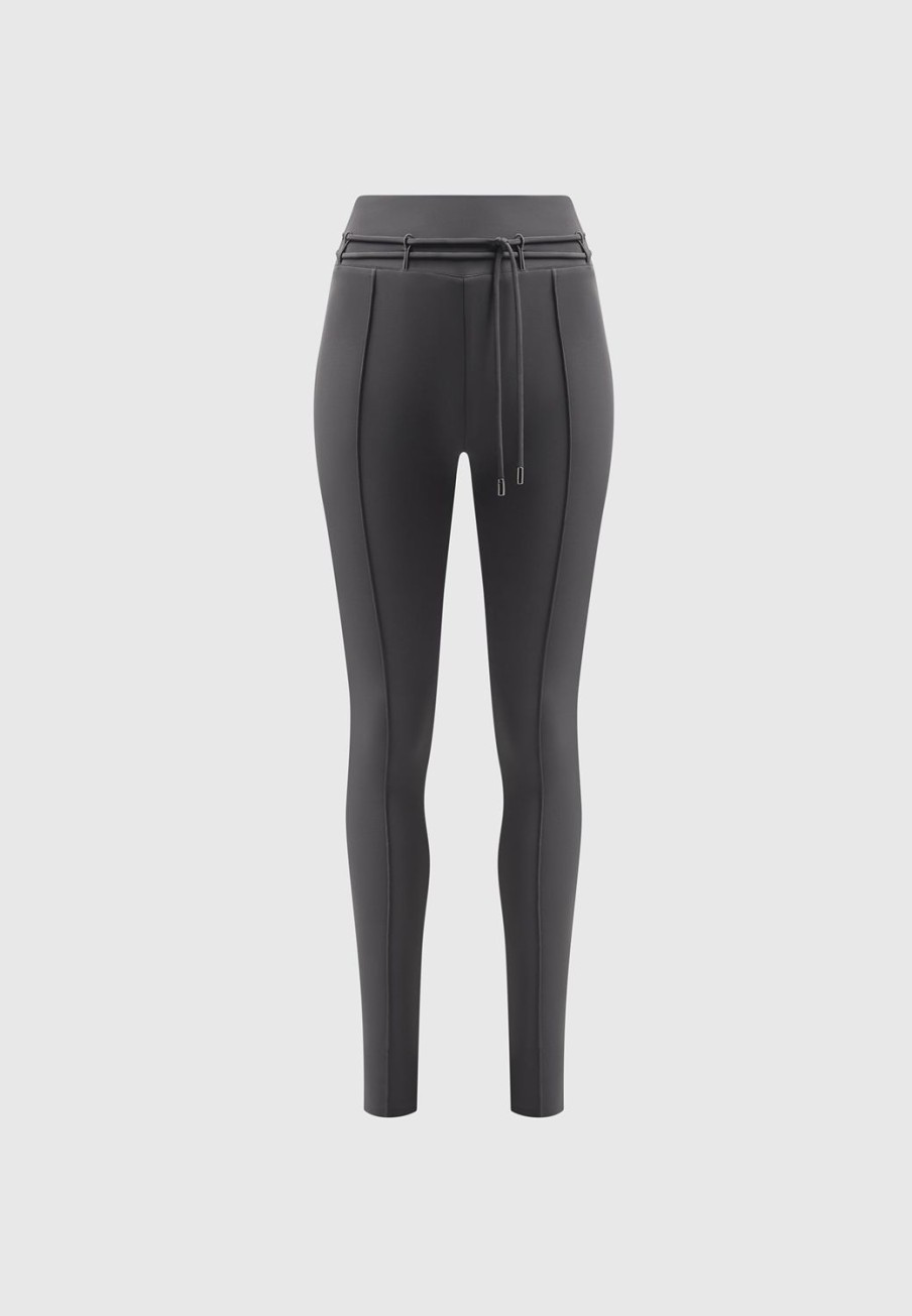 Maniere De Voir Neoprene Tie Detail Leggings | Leggings