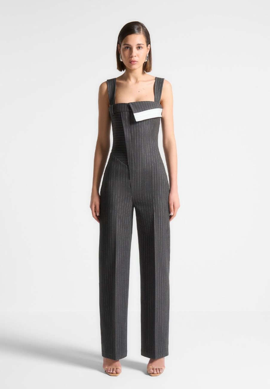 Maniere De Voir Tailored Pinstripe Jumpsuit | Jumpsuits & Playsuits