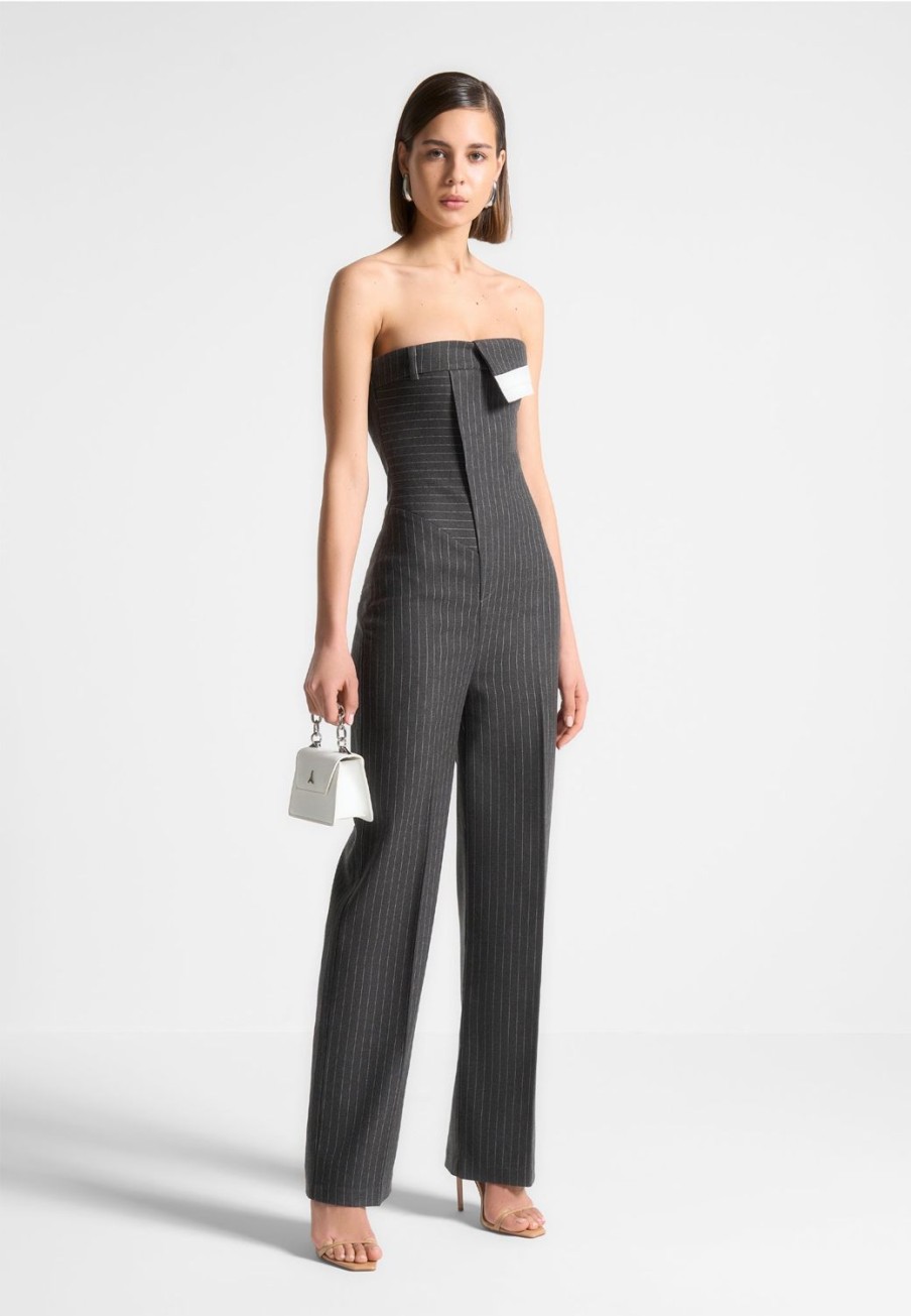 Maniere De Voir Tailored Pinstripe Jumpsuit | Jumpsuits & Playsuits