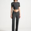 Maniere De Voir Curved Waist Tailored Trousers | Trousers