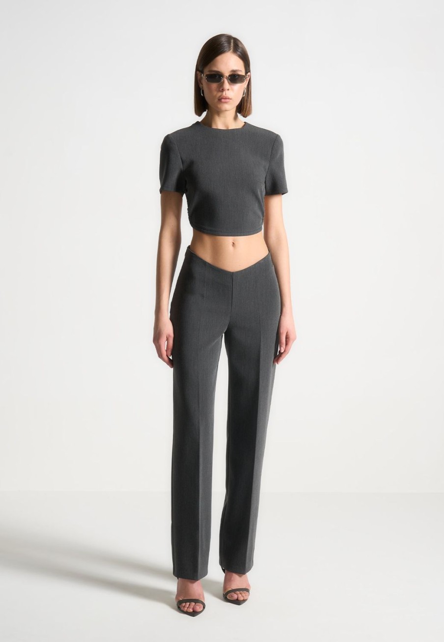 Maniere De Voir Curved Waist Tailored Trousers | Trousers