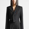 Maniere De Voir Asymmetric Tailored Cropped Blazer | Blazers & Waistcoats