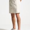 Maniere De Voir Signature Baseball Shorts - Beige | Short Sets