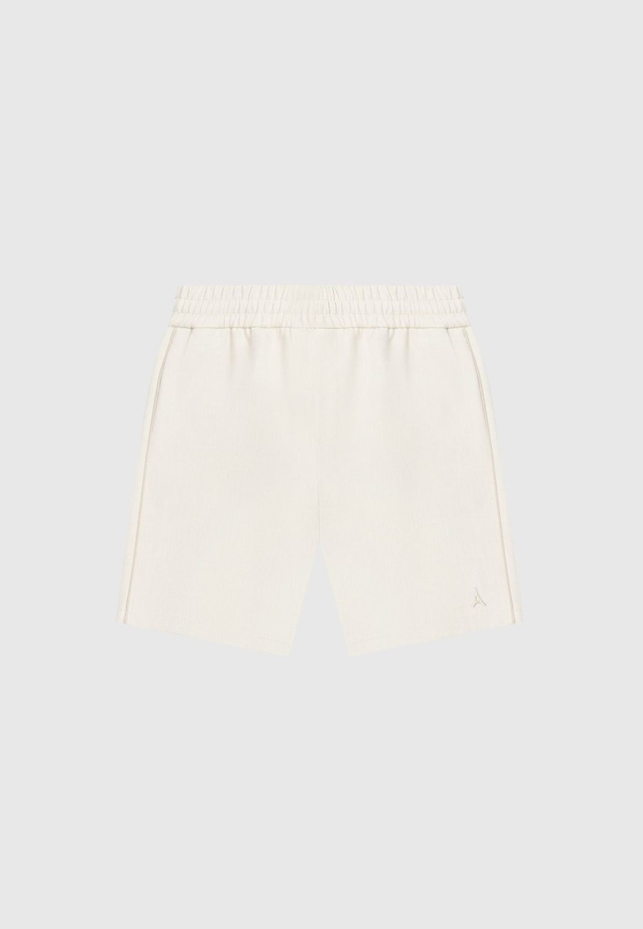 Maniere De Voir Signature Baseball Shorts - Beige | Short Sets