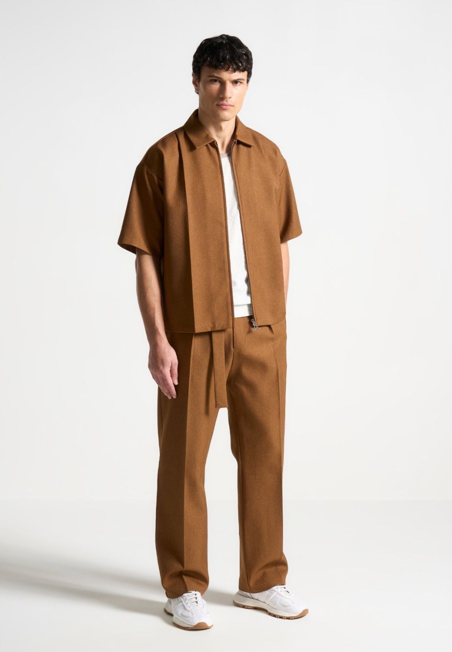 Maniere De Voir Boxy Shirt With Crease | Shirts