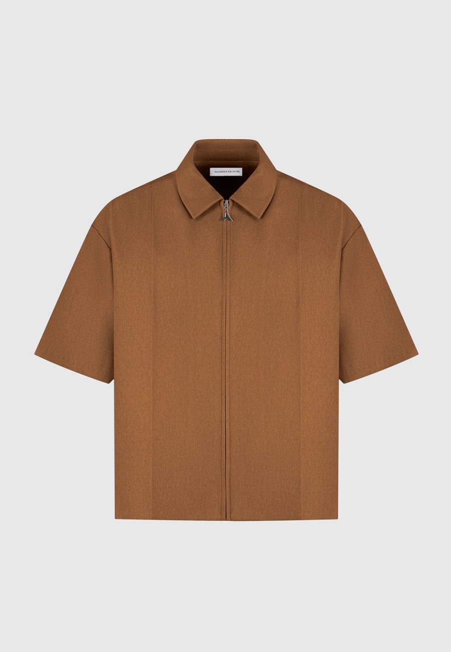 Maniere De Voir Boxy Shirt With Crease | Shirts