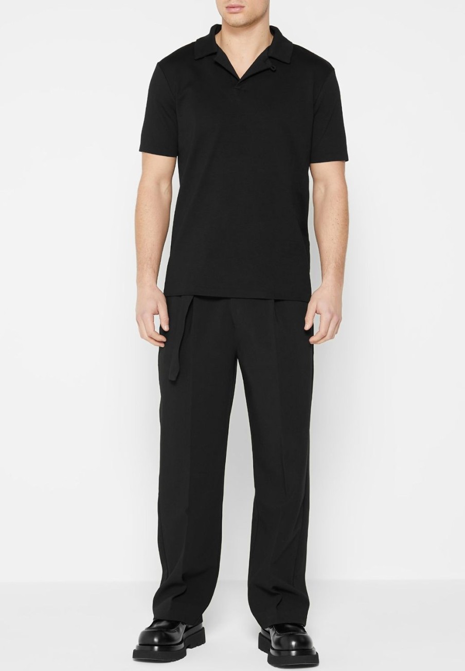 Maniere De Voir Woven Trousers With Belt | Formal Trousers