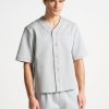 Maniere De Voir Signature Boxy Baseball Shirt | Short Sets