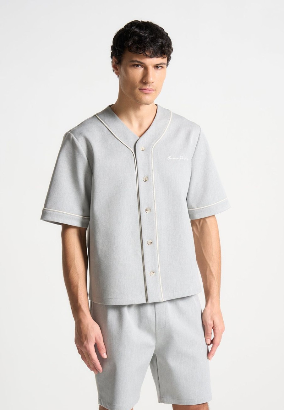 Maniere De Voir Signature Boxy Baseball Shirt | Short Sets