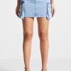 Maniere De Voir Denim Cargo Mini Skirt | Skirts