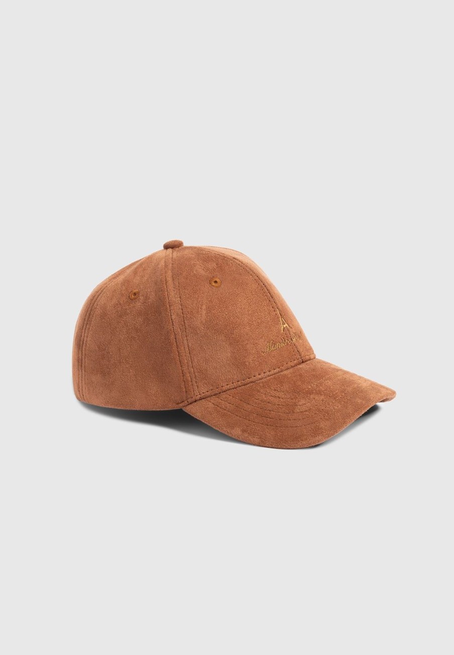 Maniere De Voir Signature Suede Cap - Tan | Hats