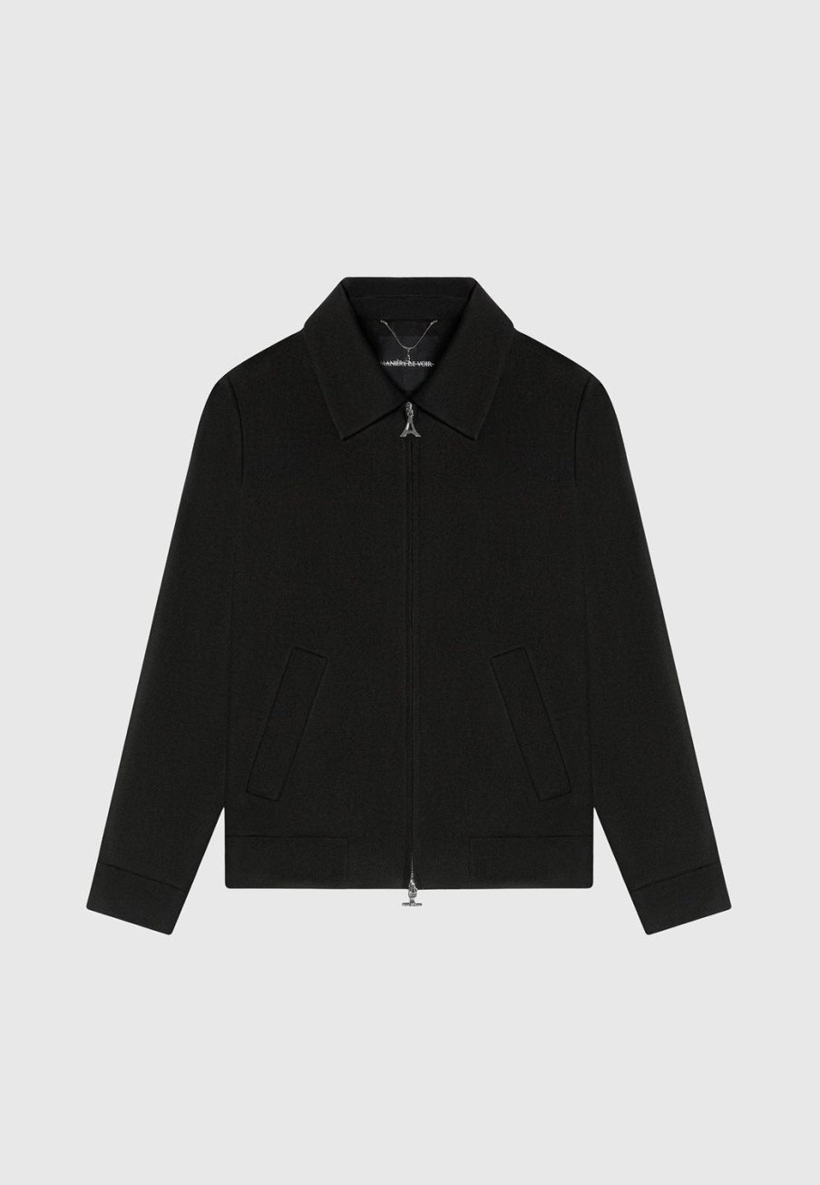 Maniere De Voir Fitted Tailored Trucker Jacket | Modern Tailoring