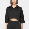 Maniere De Voir Pleated Cropped Shirt | Matching Sets