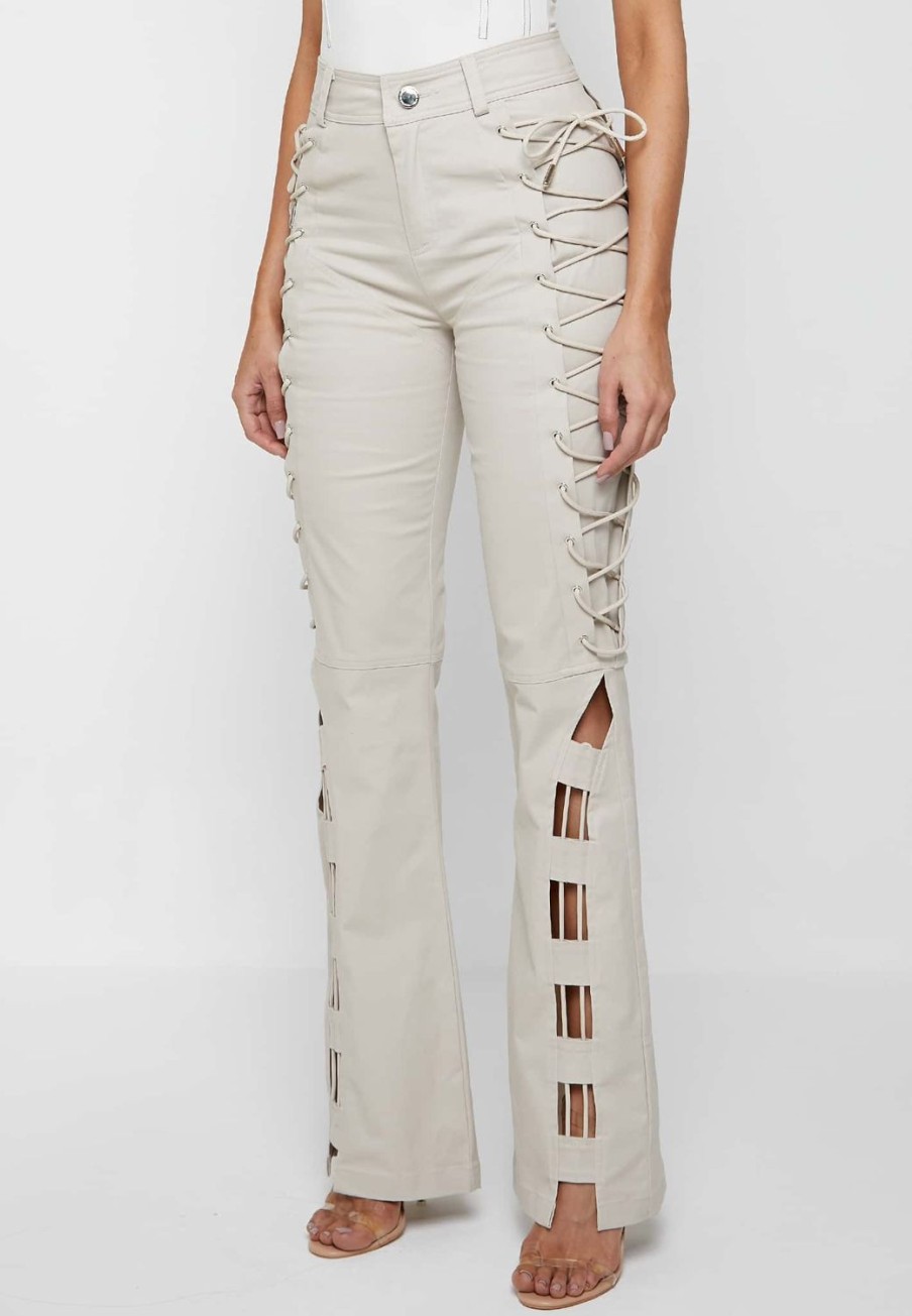 Maniere De Voir Lace Up Trousers | Trousers