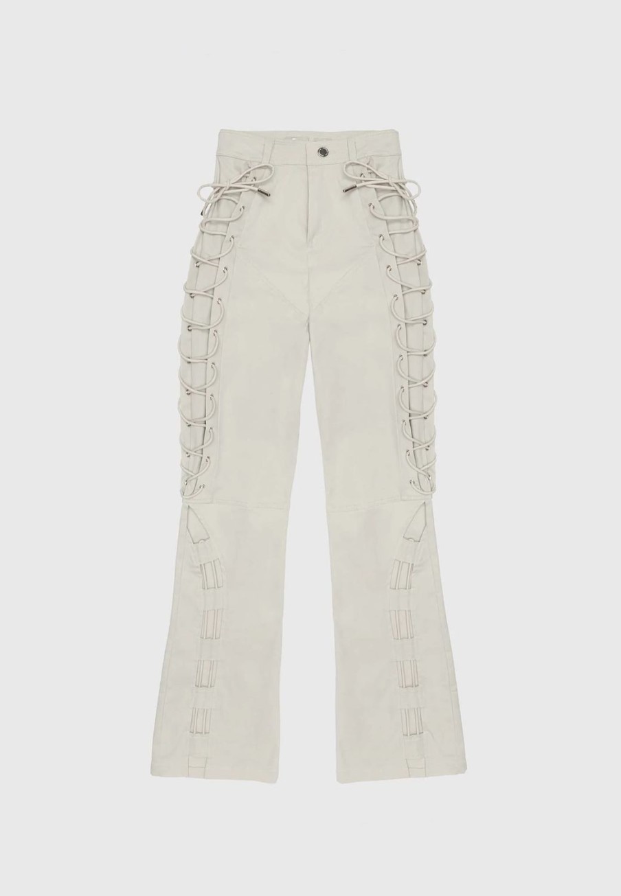 Maniere De Voir Lace Up Trousers | Trousers