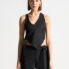 Maniere De Voir Asymmetric Tailored Waistcoat With Tie | Matching Sets