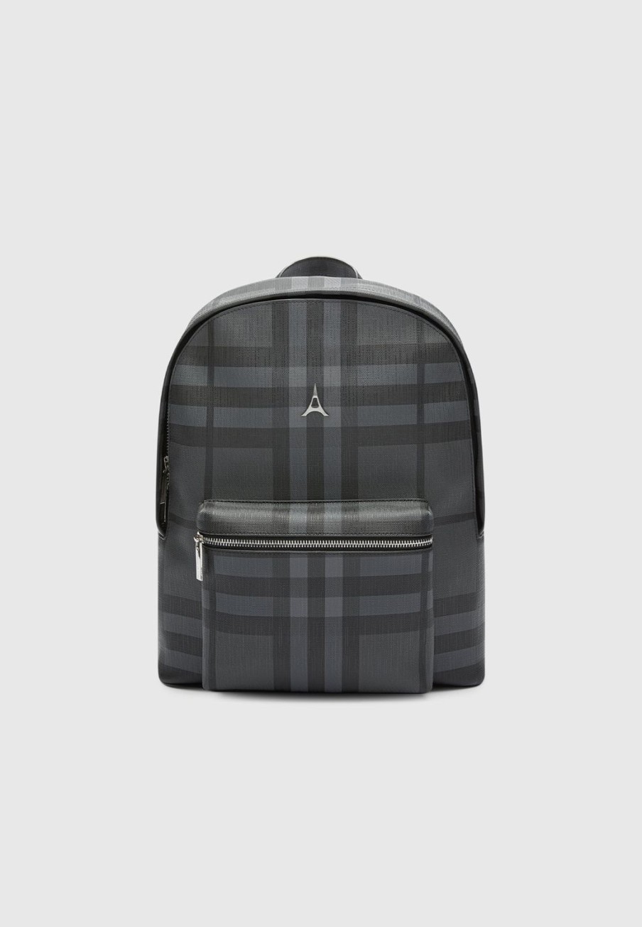 Maniere De Voir Vegan Leather Check Backpack | Bags