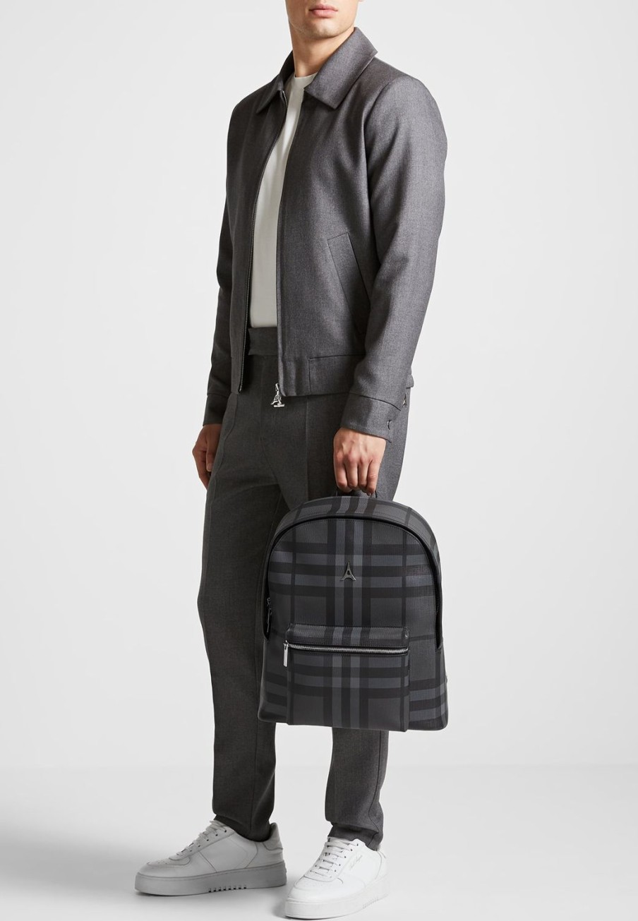 Maniere De Voir Vegan Leather Check Backpack | Bags