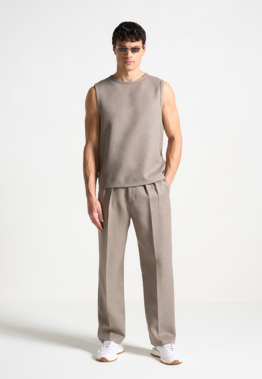 Maniere De Voir Textured Tailored Trousers | Modern Tailoring