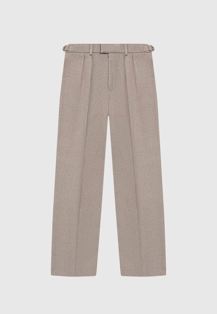 Maniere De Voir Textured Tailored Trousers | Modern Tailoring