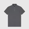 Maniere De Voir Luxe Polo Top With Zip | Polo Tops