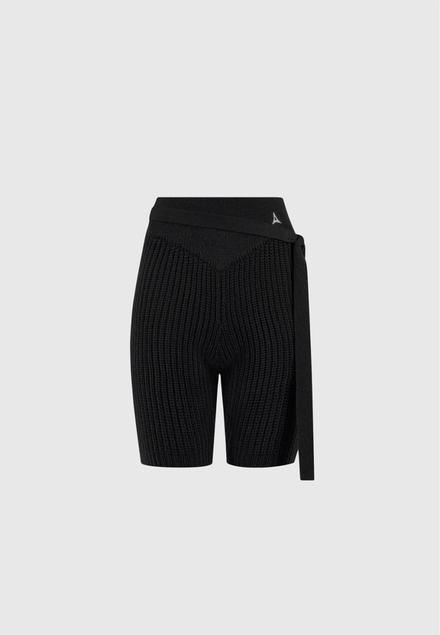 Maniere De Voir Tie-Up Knitted Cycling Shorts | Matching Sets