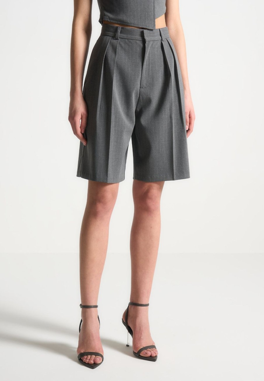 Maniere De Voir Pinstripe Tailored City Shorts | Shorts