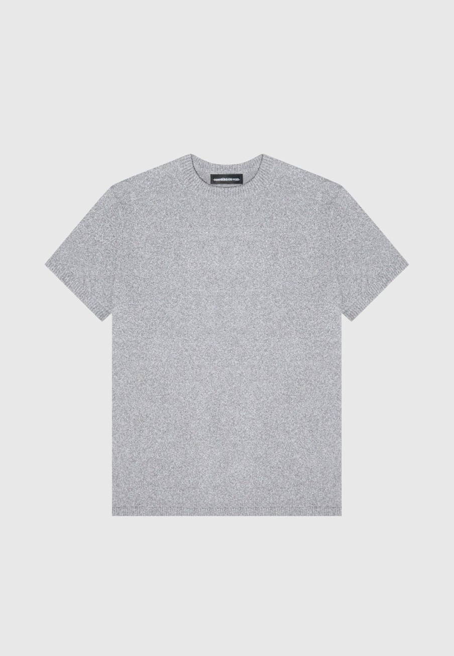 Maniere De Voir Boucle Knit Regular Fit T-Shirt | T-Shirts & Tops