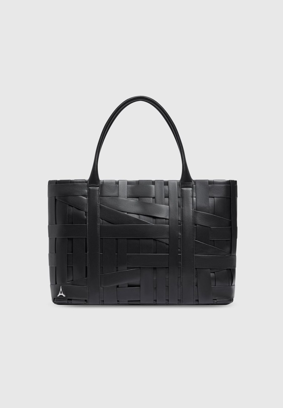 Maniere De Voir Vegan Leather Woven Tote Bag | Bags