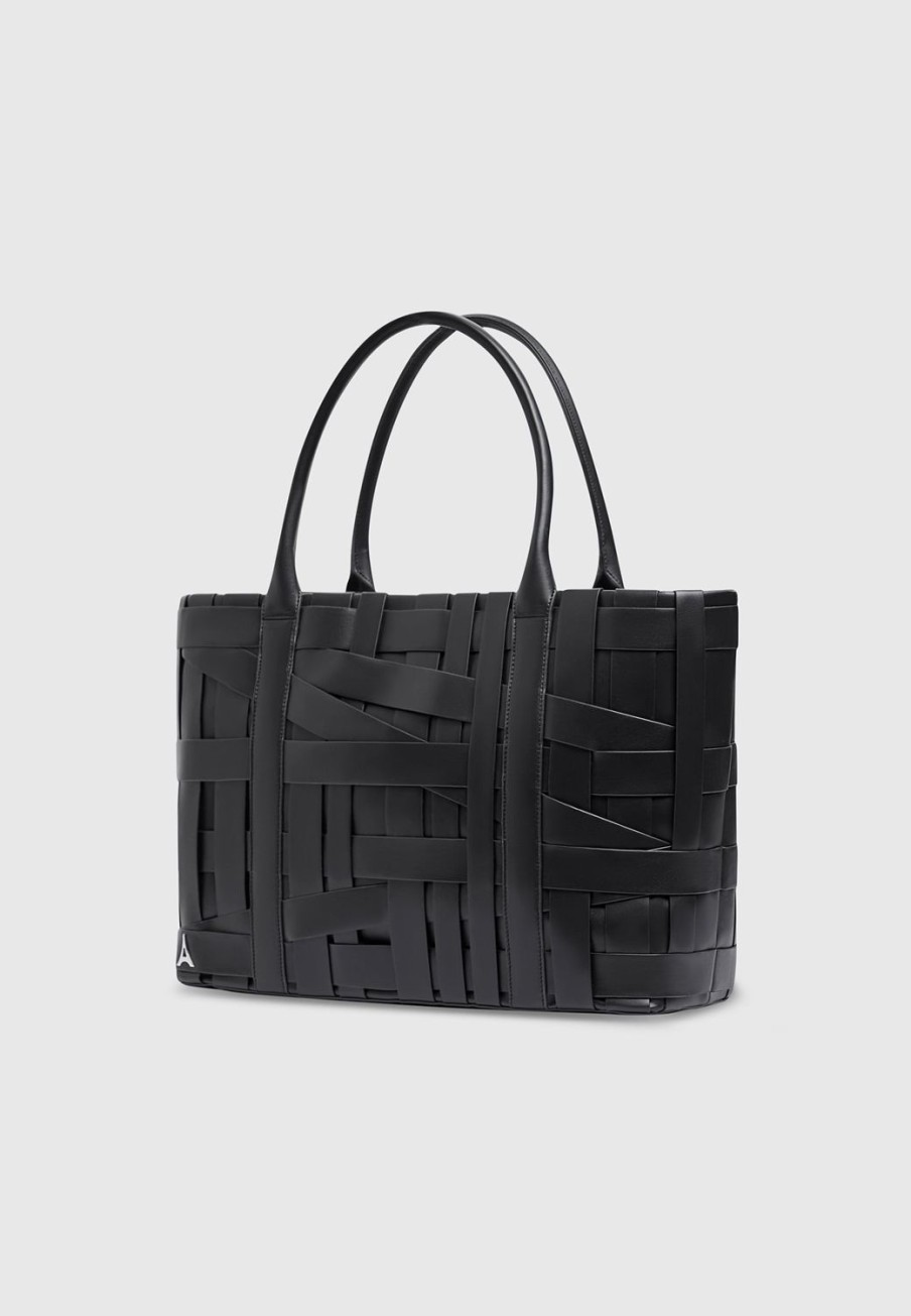 Maniere De Voir Vegan Leather Woven Tote Bag | Bags