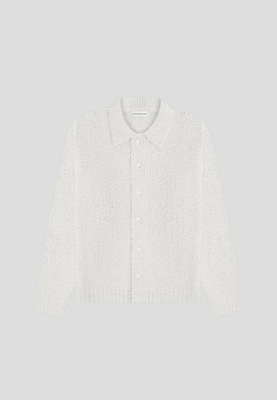 Maniere De Voir Boucle Knit Button Up Cardigan | Knitwear