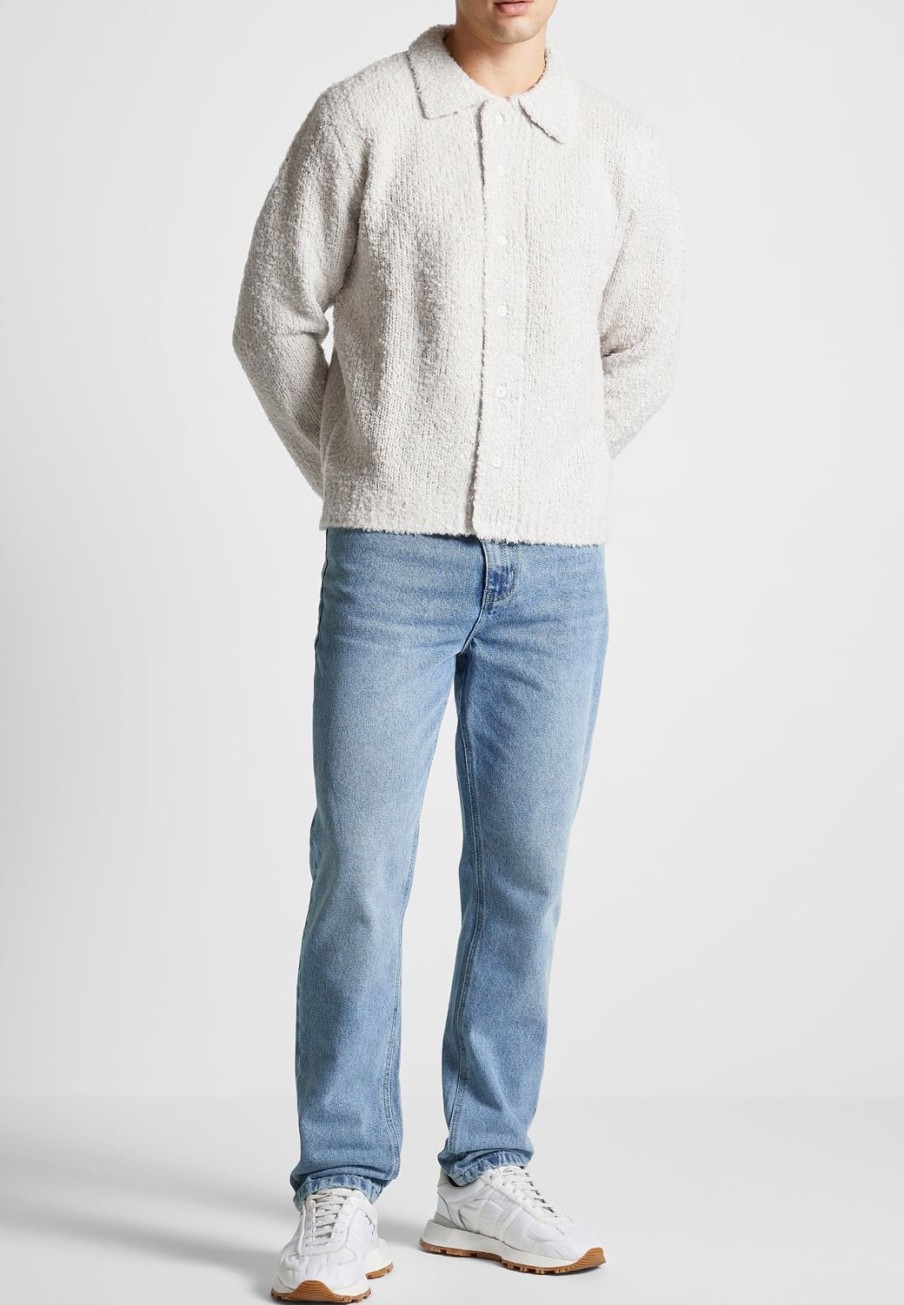 Maniere De Voir Boucle Knit Button Up Cardigan | Knitwear